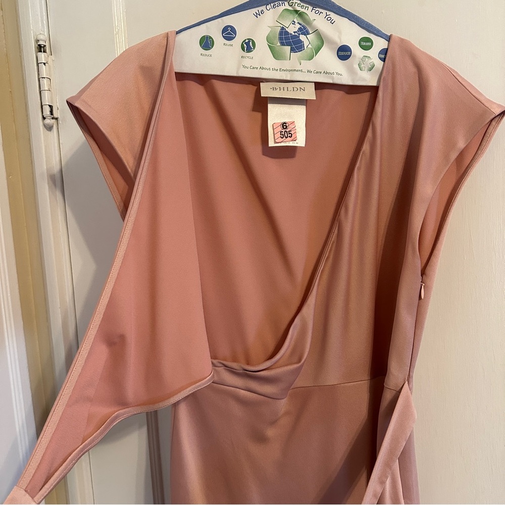 BHLDN Blush Pink Midi Wrap Dress - Picture 9 of 9